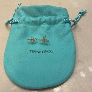 Tiffany & Co Sterling Silver Bow Earrings